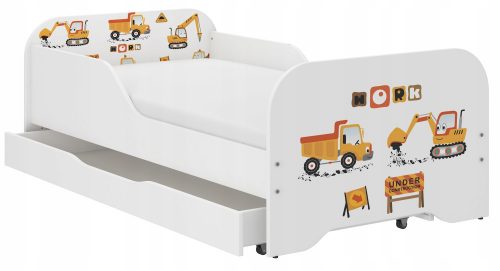  Giocattoli in legno Letto MIKI 74 x 144 cm Bianco